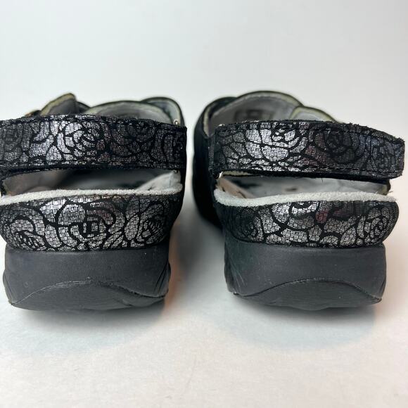 Therafit Chloe Women's Adjustable Leather Clogs Slip-On Comfort Shoes Silver Sz - Picture 5 of 10